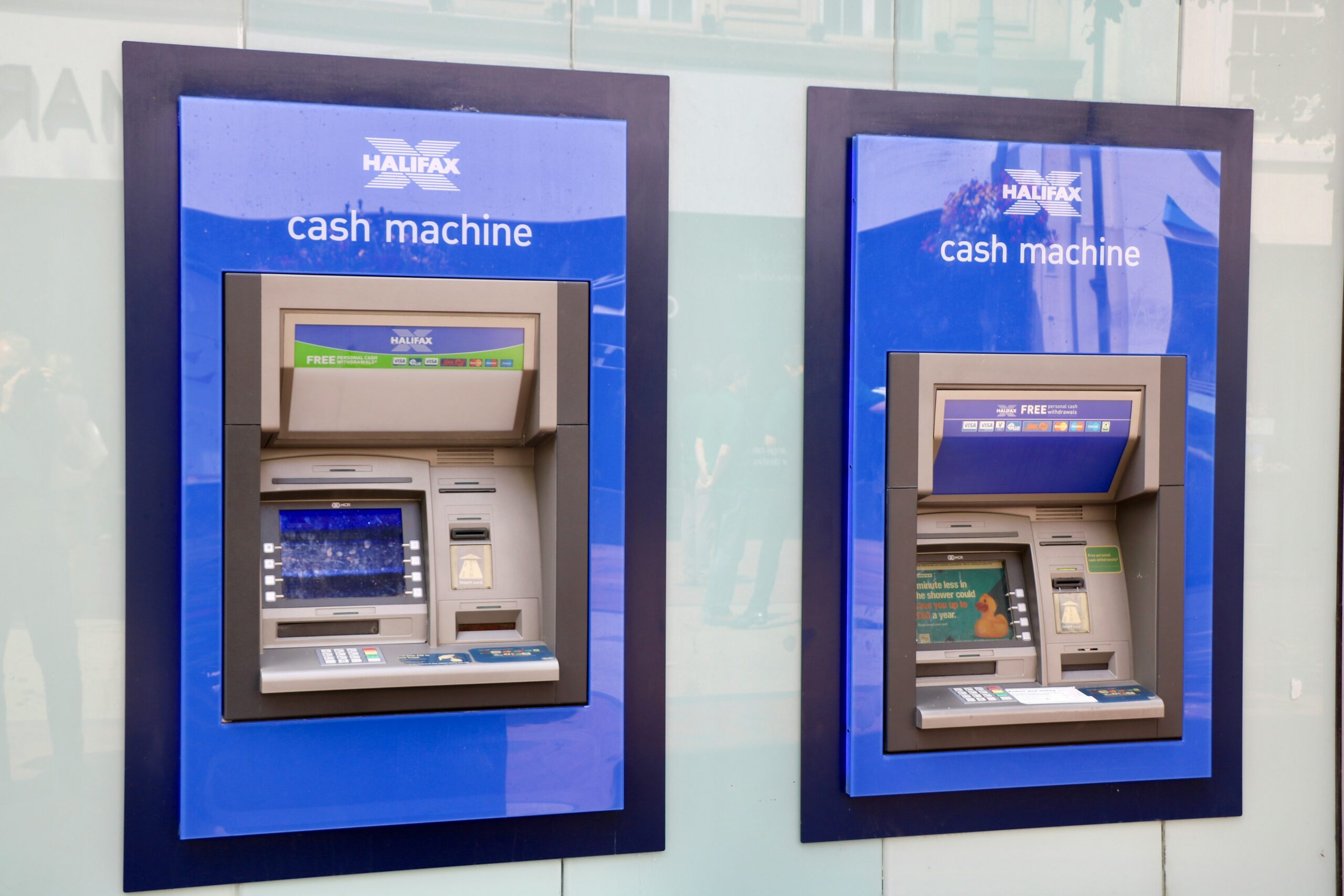 image of two Halifax cash machines