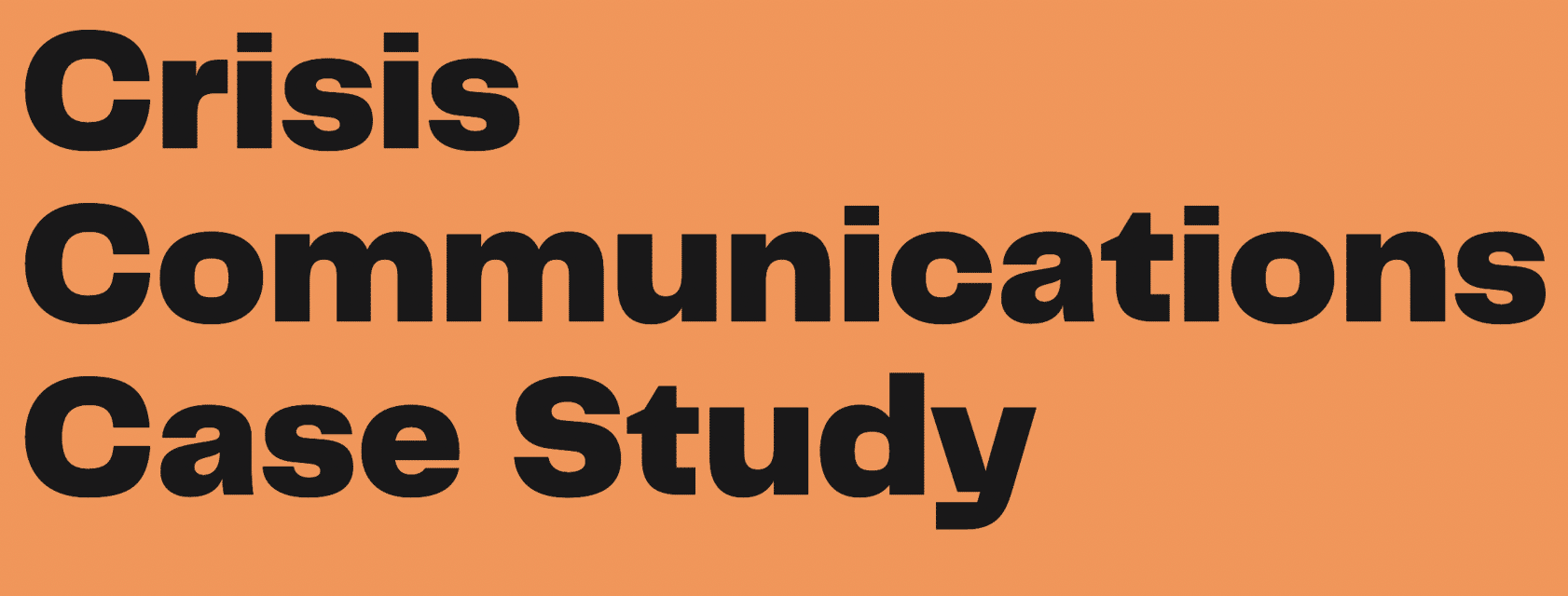 crisis communications case study banner