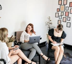 staff at a UK copywriting agency
